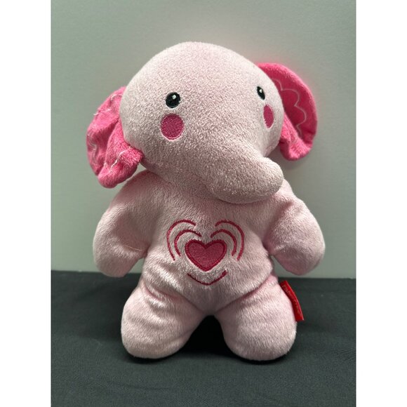 2013 Fisher Price Pink Calming Vibrations Elephant Stuffed Toy Embroidered Detai - Picture 1 of 6